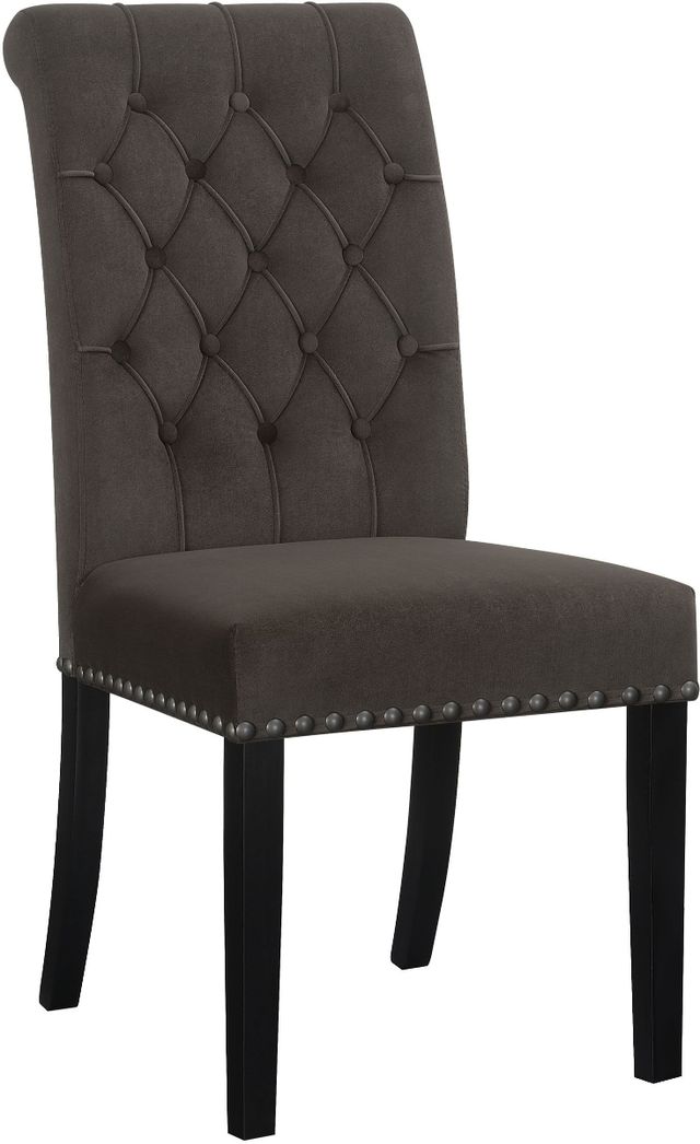 Coaster® Alana 2-Piece Brown Upholstered Tufted Side Chairs-0