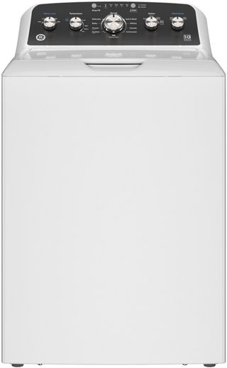 GE® 4.5 Cu. Ft White Agitator Top Load Washer with Stainless Steel Basket, Cold Plus and Wash Boost