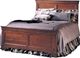 Durham Furniture Chateau Fontaine Candlelight Cherry Queen Panel Bed With Low Footboard-0