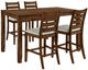 New Classic® Home Furnishings Pascal 5-Piece Walnut 60" Counter Dining Set-0
