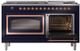 Ilve® Nostalgie II Noblesse 60'' Midnight Blue Pro Style Dual Fuel Range with Copper Trim-4