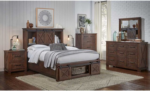 A-America® Sun Valley Brown King Rotating Storage Bed-2