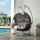 ACME Furniture Vasant Black Fabric/Metal/Wicker Outdoor Hanging Chair-1