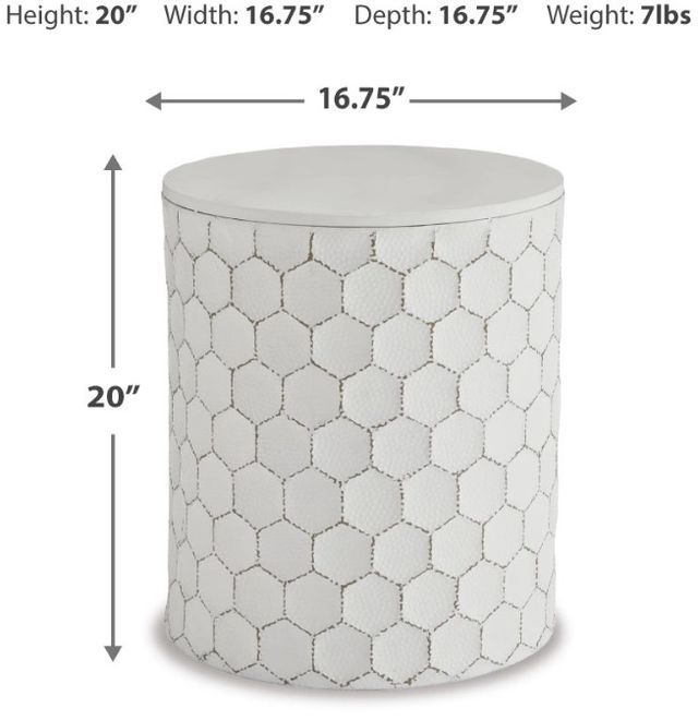Signature Design by Ashley® Polly White Stool-1