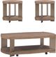 Liberty Furniture Harlow 3-Piece Sandstone/Satin Nickel Optional Occasional Table Set-0