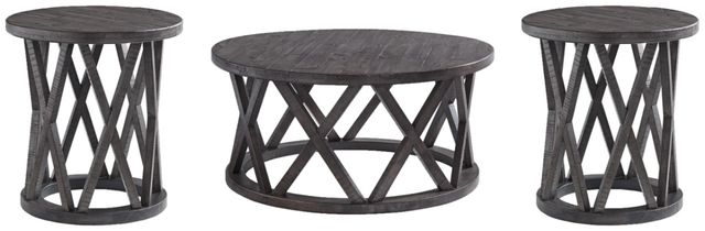 Signature Design by Ashley® Sharzane 3-Piece Grayish Brown Living Room Table Set-0