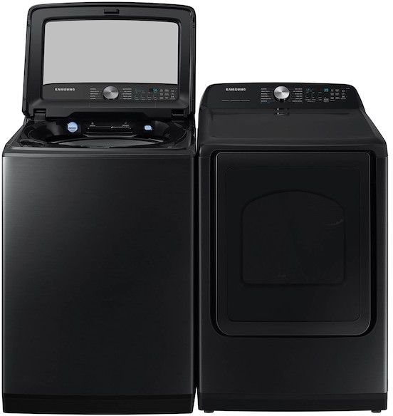 Samsung Brushed Black Laundry Pair-4
