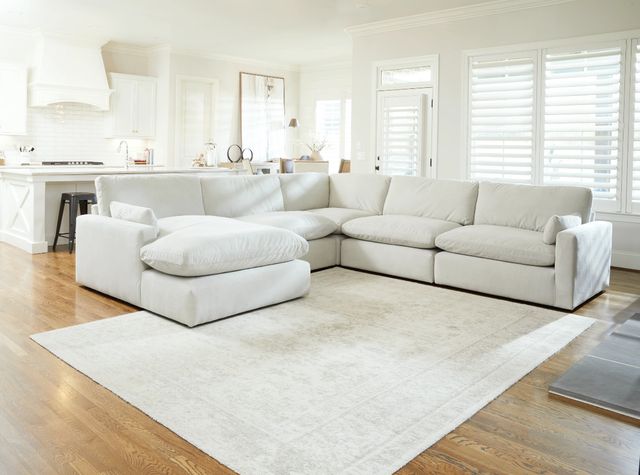 Signature Design By Ashley® Sophie 5-Piece Ivory Left-Arm Facing Sectional and Chaise-1