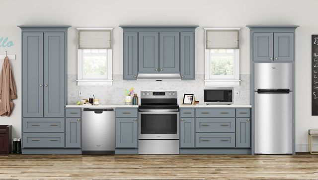 Whirlpool® 28" 17.6 Cu. Ft. Top Freezer Refrigerator-Fingerprint Resistant Metallic Steel-1