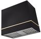 AGA Loge 36" Matte Black Wall Mounted Range Hood with Polished Brass Trim-0