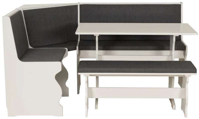 Linon Sasha 5-Piece Charcoal/White Dining Nook Set-1