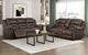 Homelegance® Hazen Dark Brown Double Manual Reclining Sofa-1