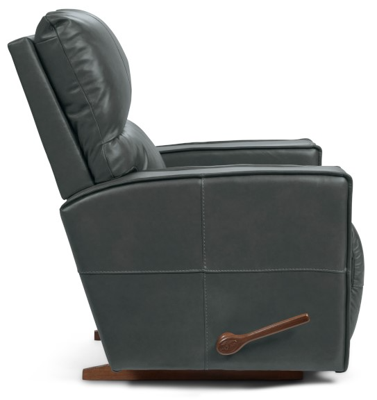 ●CLU?MOBB La-Z-Boy® Maddox Slate Leather Manual Rocking Recliner