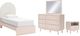 Signature Design by Ashley® Wistenpine 4-Piece Blush Twin Upholstered Panel Bed Set-0