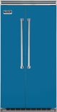 Viking® 5 Series 42 in. 25.3 Cu. Ft. Alluvial Blue Professional Built In Side-by-Side Refrigerator-0