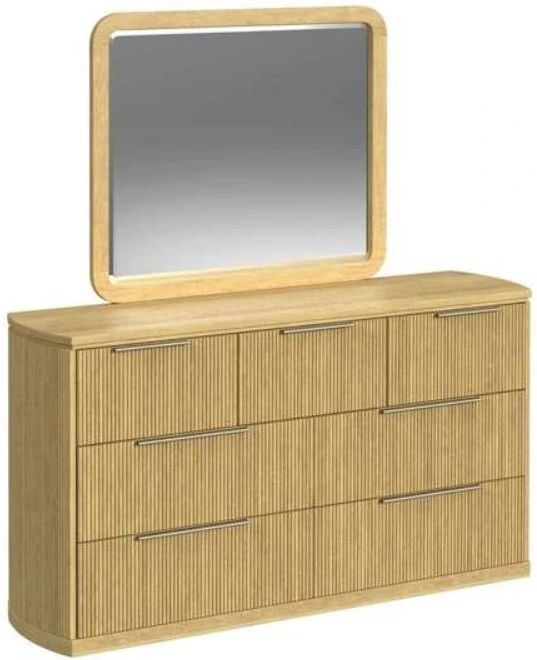 Elements International Sylvie Natural Dresser and Mirror-0