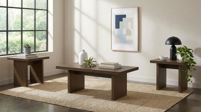 Coaster® Decker 3-Piece Walnut Occasional Table Set-1