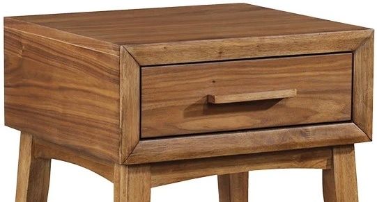 Winners Only® Venice Natural Walnut 20'' Chairside Table-1