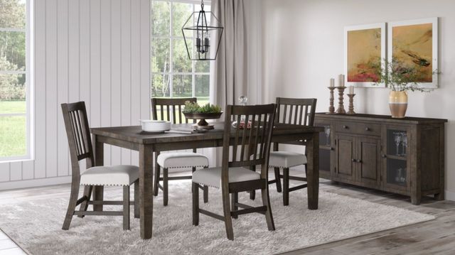 Jofran Inc. Willow Creek Chocolate Brown Slatback Dining Chair-1