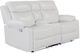 Global Furniture USA U6026 Blanch White Console Manual Reclining Loveseat with LED-0