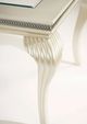 Michael Amini® Hollywood Swank Glass Top Rectangular Dining Table with Pearl Caviar Base-4