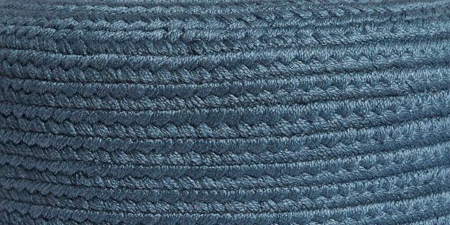 Bassett® Furniture Sosha Blue Pouf-3