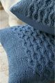 A & B Home Blue 14"x20" Knit Throw Pillow-1
