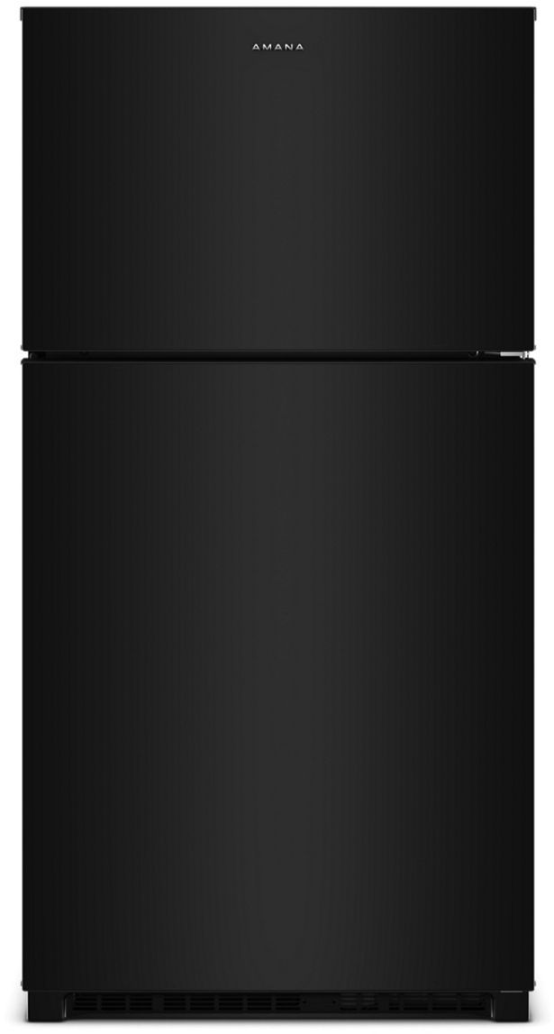 Amana® 33" 21.3 Cu. Ft. Black Top Freezer Refrigerator with Dual Crisper Drawers-0