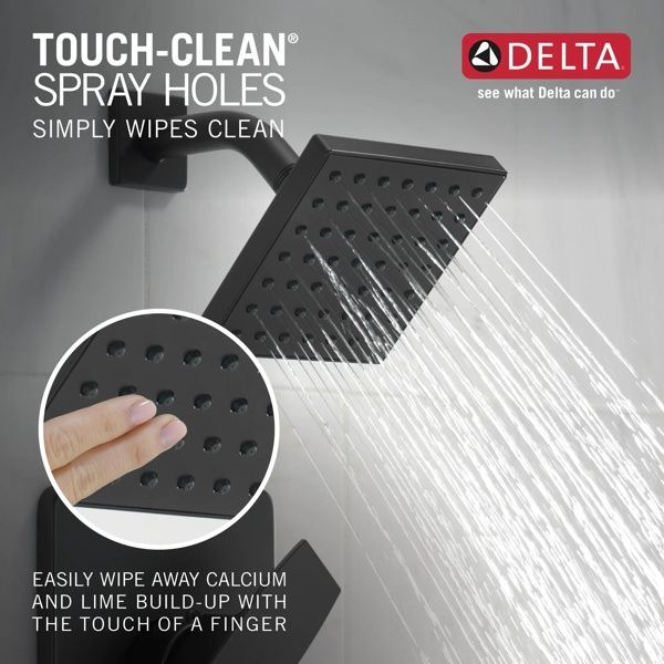 Delta Modern Monitor 14 Series 16" Matte Black Tub and Shower Trim-1