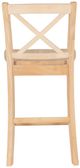 Linon Torino Unfinished X-Back Counter Stool-4