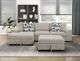 Homelegance® Raife 3-Piece Taupe Left-Arm Facing Sectional with Chaise and Ottoman-1