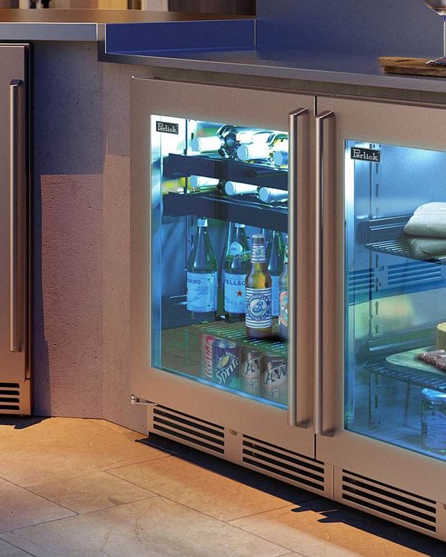 Perlick® Marine Signature Series 24" Dual Zone Wine/Refrigerator Stainless Steel Glass Door-0