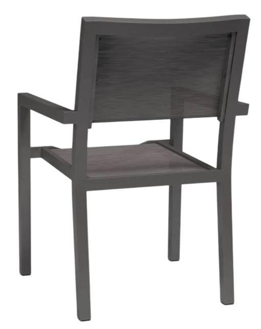 Sunset West Vegas Graphite Fabric/Metal Outdoor Dining Chair-2