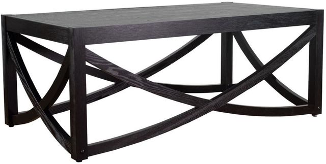 Bernards Black Rectangular Cocktail Table-0