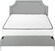 Monarch Specialties Inc. Grey Linen Queen Bed-1