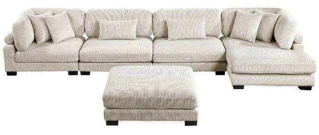 Homelegance® Traverse 5-Piece Beige Modular Sectional with Reversible Chaise and Ottoman-3