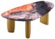 Furniture of America® Northwich Black/Gray Coffee Table with Matte Gold Base-0