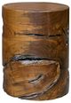 Uttermost® Rafe Natural Teak Accent Stool with Antique Silver Accent-3