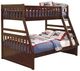 Homelegance® Rowe Dark Cherry Twin/Full Bunk Bed-2