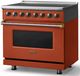 Viking® 5 Series 36" Spiced Cider Pro Style Induction Range with Brushed Brass Trim-2