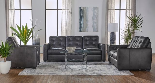 Hughes Furniture® 53019 Sheath Walnut Manual Reclining Loveseat-1