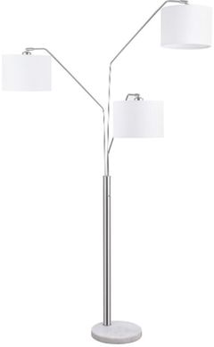 Coaster® Jirou Stain Nickel Trio Drum Shade Floor Lamp
