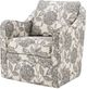 Olliix by Madison Park Multi Brianne Slub Weave Wide Seat Swivel Arm Chair-3
