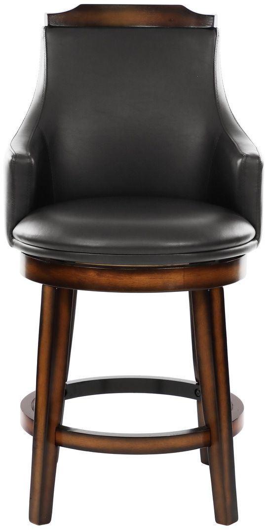 Homelegance® Bayshore Burnished Oak Swivel Counter Chair-2