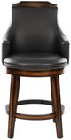 Homelegance® Bayshore Burnished Oak Swivel Counter Chair-2