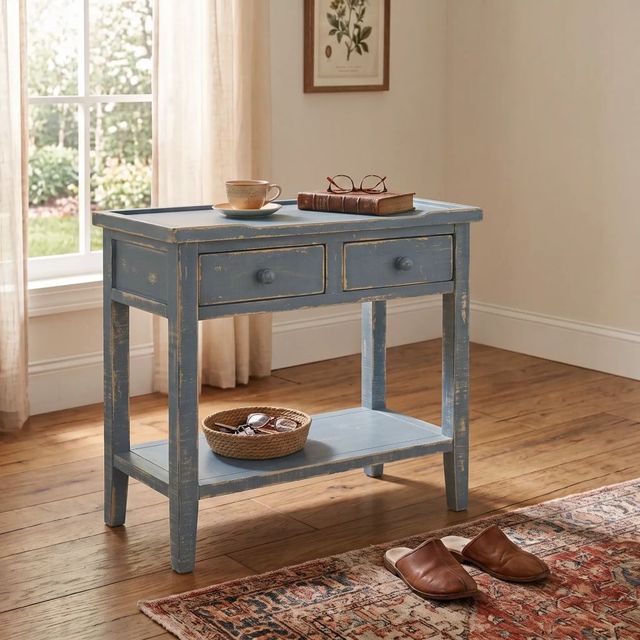 Sunny Designs™ Sea Grass 2-Drawer Side Table-1