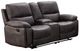 Mazin Furniture Easton Grey Manual Reclining Loveseat with Console-0