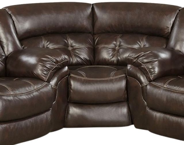 HomeStretch Cheyenne Whiskey 3-Piece Manual Reclining Sectional-2
