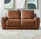Liberty Furniture Blake Venetian Honey Leather Power Reclining Loveseat with Power Headrest-2