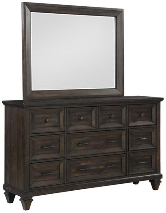 New Classic® Home Furnishings Sevilla 4-Piece Walnut Queen Panel Bedroom Set-3